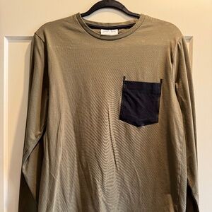 Lindbergh White Label Tech Long Sleeve Shirt Medium w/ Pocket